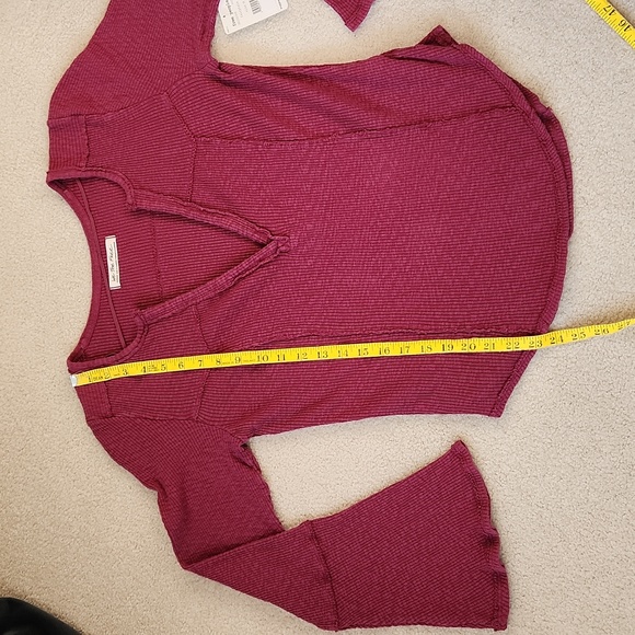 FREE PEOPLE Bell Sleeve Rib T-Shirt Fairytale - Picture 7 of 8